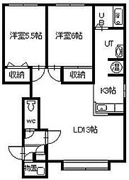 間取図画像 2LDK