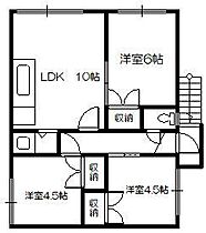 末広2-6アパート 2-2 ｜ 北海道旭川市末広二条6丁目（賃貸アパート3LDK・2階・51.03㎡） その2