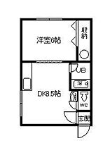 メモリアルパーク新館 7 ｜ 北海道名寄市大通北9丁目（賃貸アパート1DK・1階・28.56㎡） その2