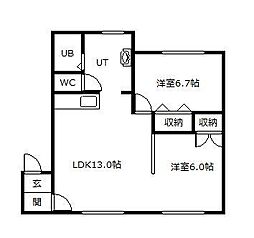 間取図画像 2LDK