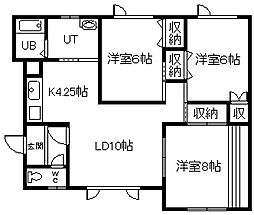 はせ102 3LDKの間取図画像