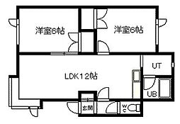 ピュア5・5 2LDKの間取図画像