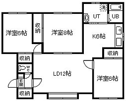 アドニスα 3LDKの間取図画像