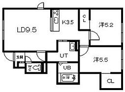 間取図画像 2LDK