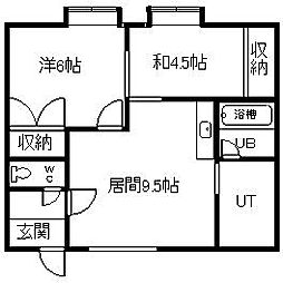 グランドハイツ永山713 2DKの間取図画像