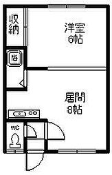 サンライトハイム 1DKの間取図画像