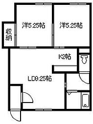 クルーズハウス豊岡2.6 2LDKの間取図画像