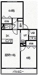 シャンノール2・4 2LDKの間取図画像