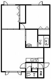 アイミー 2LDKの間取図画像