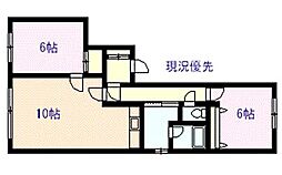 Calme・LaMaison 2LDKの間取図画像