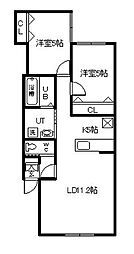 NordK 2LDKの間取図画像
