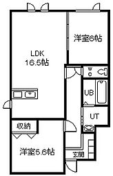 PURE MARINE IX 2LDKの間取図画像