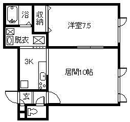 HOPE 1LDKの間取図画像
