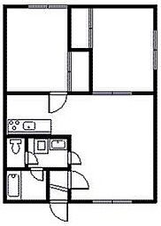 豊岡167ハイム 2LDKの間取図画像