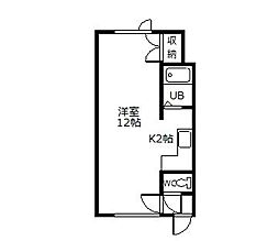 リリーハイツ 1Kの間取図画像