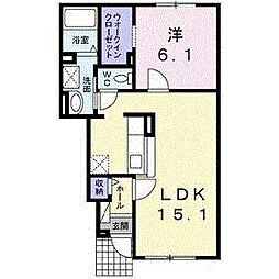 ベル・メゾン 1LDKの間取図画像