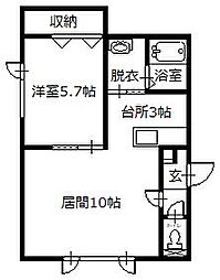 ZeN5・2 1LDKの間取図画像