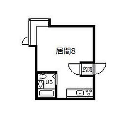 ブールヴァール1 ワンルームの間取図画像