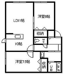 N-MODE2 2LDKの間取図画像