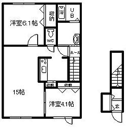 デスパシオNo.1 2LDKの間取図画像