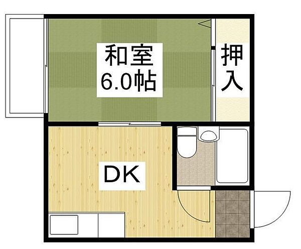 コンフレール高 ｜広島県福山市西町3丁目(賃貸アパート1DK・2階・27.64㎡)の写真 その2