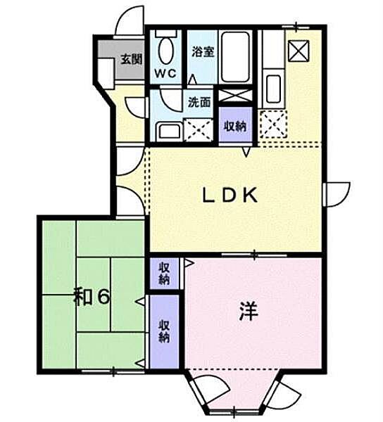 オーチャード手城 ｜広島県福山市手城町3丁目(賃貸アパート2LDK・1階・53.51㎡)の写真 その2