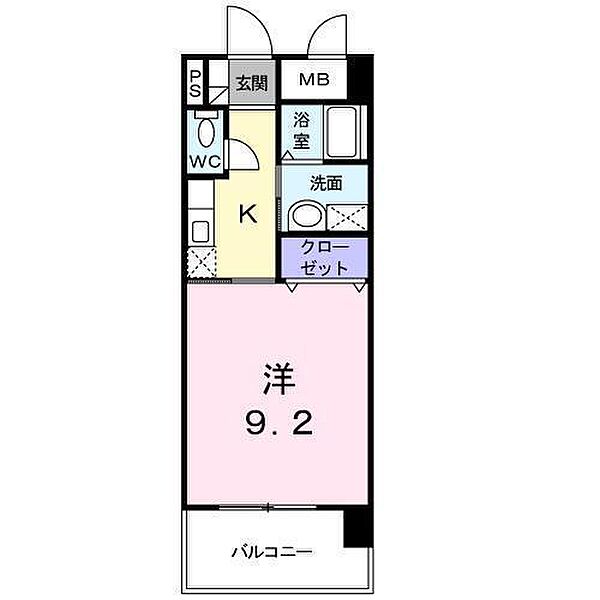 ベルマーレ ｜広島県福山市南今津町(賃貸マンション1K・2階・30.60㎡)の写真 その2