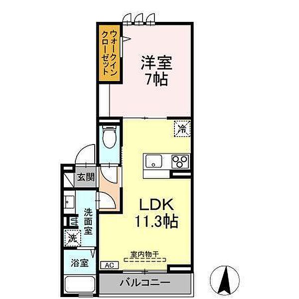 モンペリエ ｜広島県福山市南蔵王町4丁目(賃貸アパート1LDK・1階・42.39㎡)の写真 その2