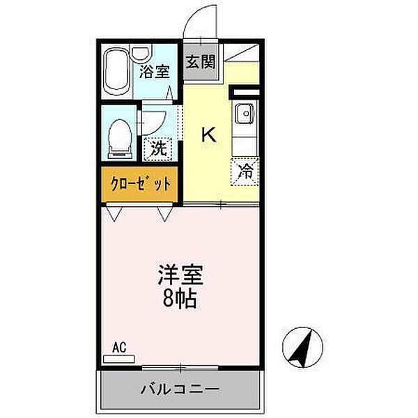 コーポラスグリーン　Ｄ棟 ｜広島県福山市南松永町1丁目(賃貸アパート1K・2階・26.71㎡)の写真 その2