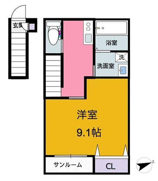 アルバ　南棟 ｜広島県福山市曙町2丁目(賃貸アパート1K・2階・40.39㎡)の写真 その2