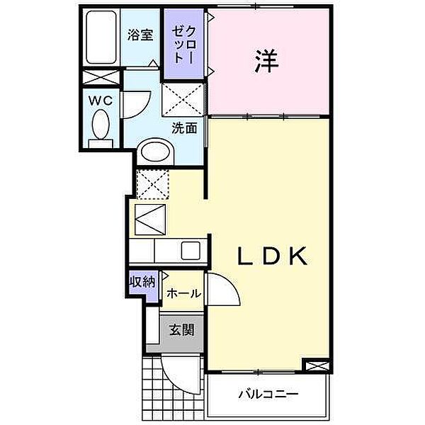 カーサ・ラッフィナートＣ ｜広島県福山市高西町2丁目(賃貸アパート1LDK・1階・37.13㎡)の写真 その2