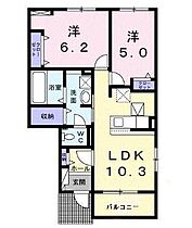 ルミウスII B  ｜ 広島県福山市駅家町大字近田198-1（賃貸アパート2LDK・1階・52.67㎡） その2