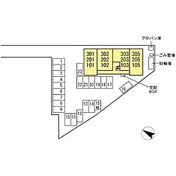 コーポ藤原V 3階2LDKの室内