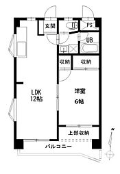 メゾンアルカディア西深津 1LDKの間取図画像