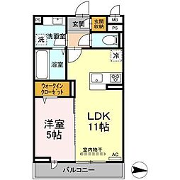 フェール2 1LDKの間取図画像