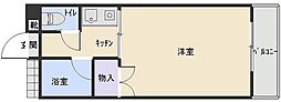ミリオンプラザ 1Kの間取図画像