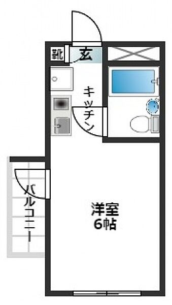 スカイコート西横浜第6 703号室｜神奈川県横浜市西区中央２丁目(賃貸マンション1R・7階・16.25㎡)の写真 その2