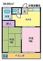 間取図画像 2K
