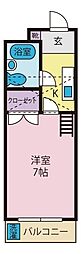 グランパスノムラ 1Kの間取図画像