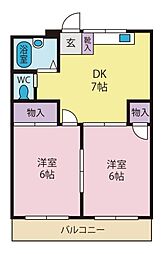 間取図画像 2DK
