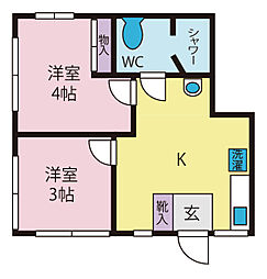 コーポサンタウン 2Kの間取図画像