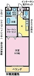 ラルゴアミスター 1Kの間取図画像