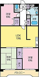 ヴェルドール甲府 3LDKの間取図画像