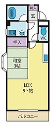 GSB・コーポ天神 1LDKの間取図画像