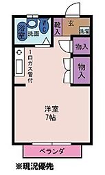 なでしこ2A ワンルームの間取図画像