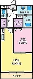 カーザ・ジ・ソウ 1LDKの間取図画像