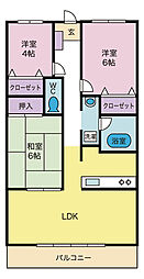 スモールワールドシンフォニー 3LDKの間取図画像