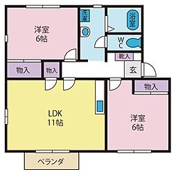 メゾン平嶋2 2LDKの間取図画像