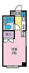 ハイツ藤 ワンルームの間取図画像
