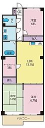 ラルゴ住吉 3SLDKの間取図画像
